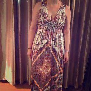 Christopher & Banks - Maxi dress: pink & cream